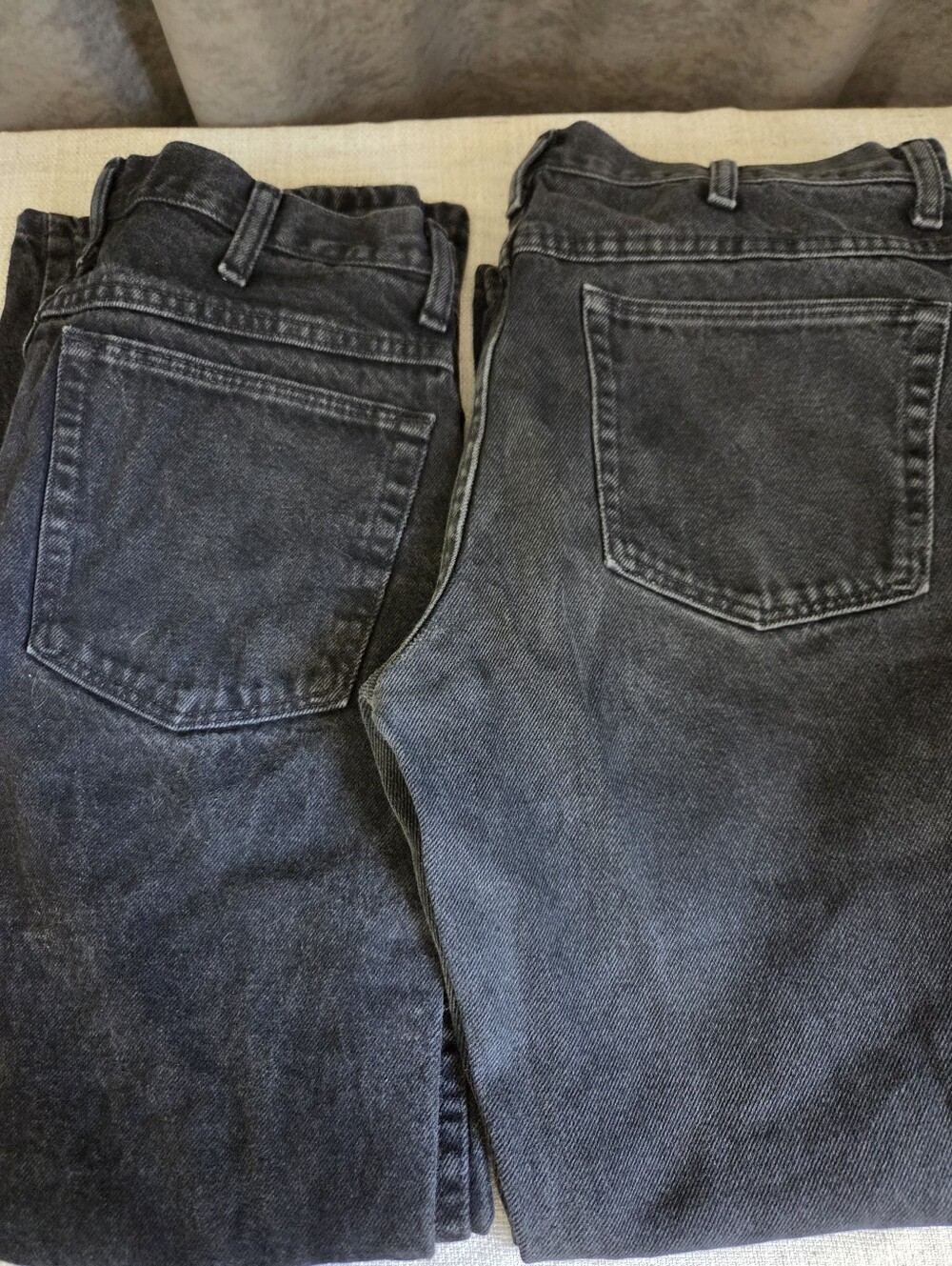 2 Pairs Of Men's Black Denim Jeans - Classic Straight Fit